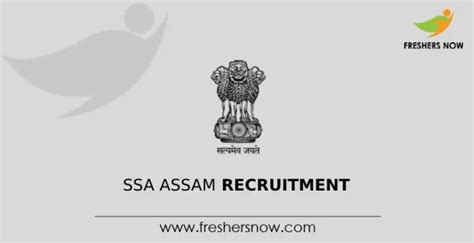 Ssa Assam Recruitment Notification For Posts