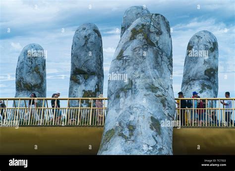 Golden Bridge, Sun World Ba Na Hills, Danang, Vietnam, Asia Stock Photo - Alamy