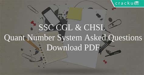 SSC CGL CHSL Quant Number System Asked Questions Cracku