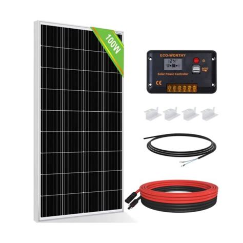 Eco Worthy Watt Volt Solar Panel Kit For Rv Battery Boat Trailer