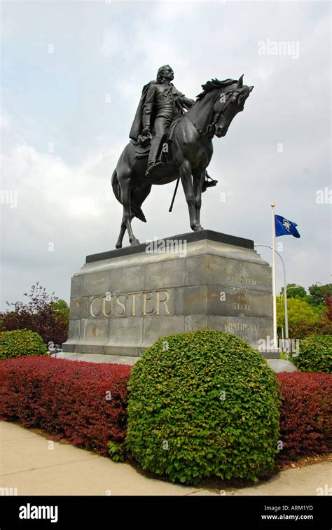 General George A Custer Statue And Boyhood Home In Monroe Michigan Mi