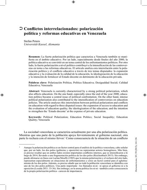 Conflictos interrelacionados polarización política y reformas