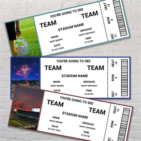 Football Ticket Gift Football Tickets Football Birthday Ticket ...