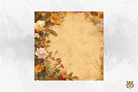 Old Paper with Flowers Background Graphic by Meow.Backgrounds ...