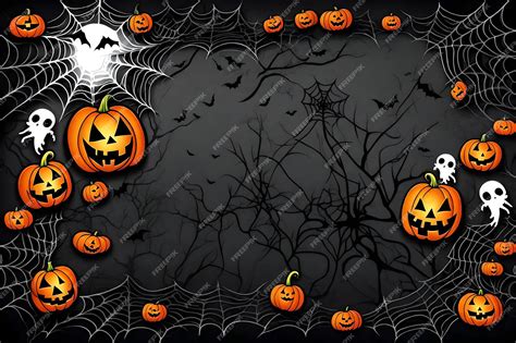 Premium AI Image | Scary halloween border frame Copy space for text