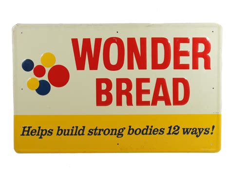 Sold Price A Vintage Wonder Bread Tin Advertising Sign April 6 0121