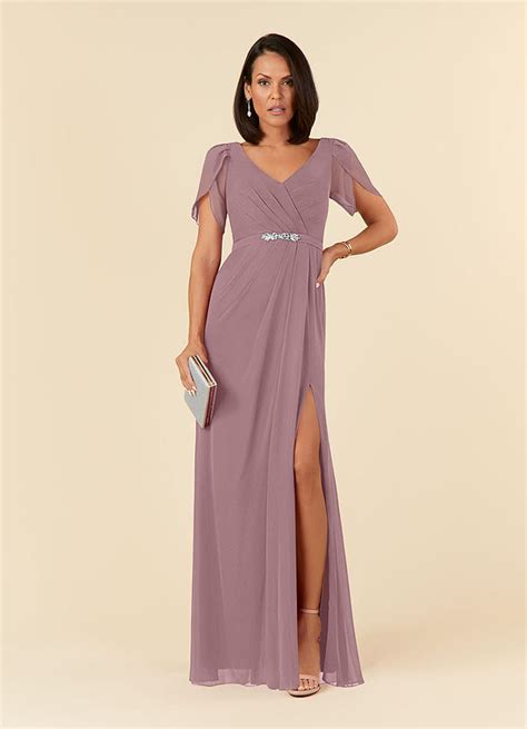 Dusty Rose Floor Length Mother Of The Bride Dresses Azazie