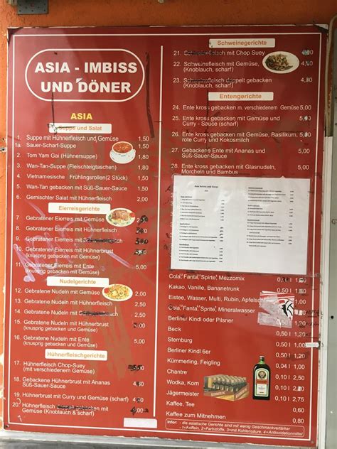 Speisekarte Von Kim S Asia Imbiss Restaurant Berlin