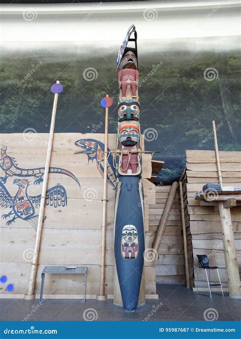 Native American Totem Taken at the Canadian History Museum Editorial
