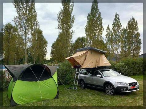 Tente De Toit Hussarde Quatro Rooftop Tent Base Camp 4x4 Volvo XC70