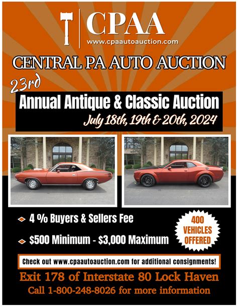 Annual Antique & Classic Auction — Central Pennsylvania Auto Auction