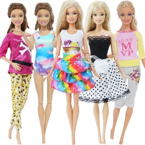 Poppenkleertjes Geschikt Voor Barbie Set Van Outfits Kleding