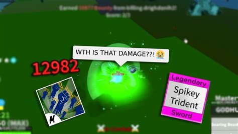 Godhuman Spikey Trident Bounty Hunting Blox Fruits Youtube