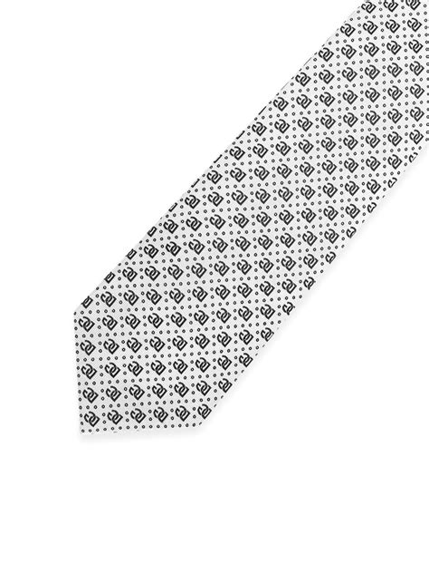 Dolce Gabbana Logo Jacquard Silk Tie Farfetch