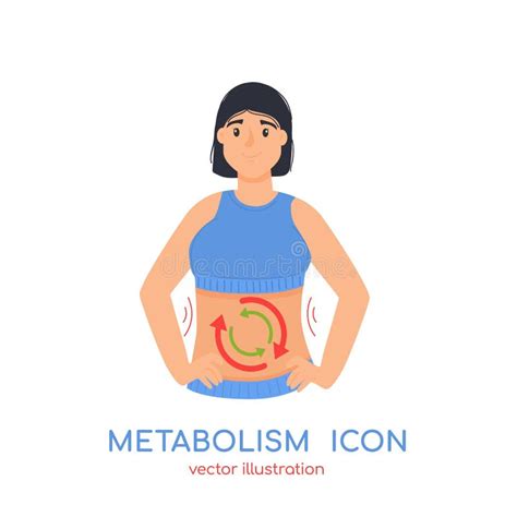 Metabolism Icon Healthy Metabolic Process Digestion Calories Burning