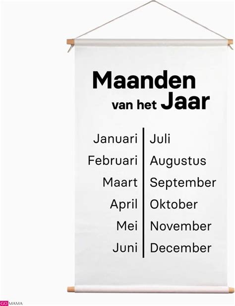 Educatieve Poster Voor Kinderen Met De Maanden In Een Jaar Educatieve