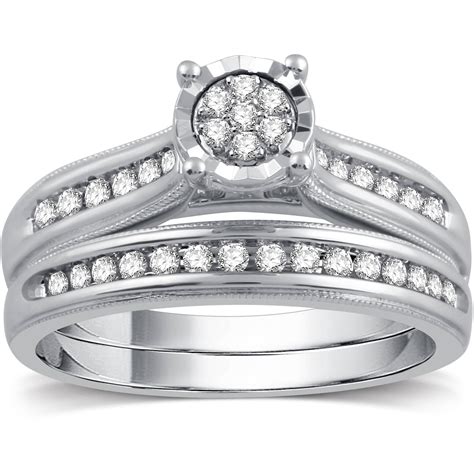 Forever Bride 14 Carat Tw Diamond Sterling Silver Miracle Plate