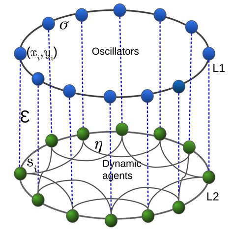 Schematic diagram of the two layer network where nodes in upper layer... | Download Scientific ...