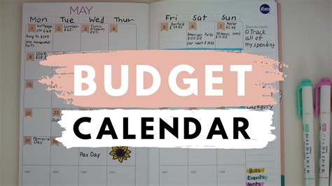 Create A Budget Calendar To Help You Budget Per Paycheck Budget With