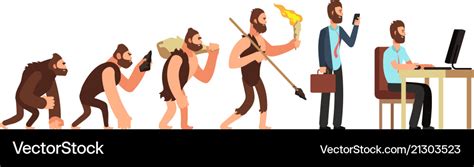 Human evolution from monkey to businessman Vector Image