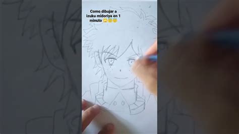 Como Dibujar A Deku En Un Minuto How To Draw Deku Anime