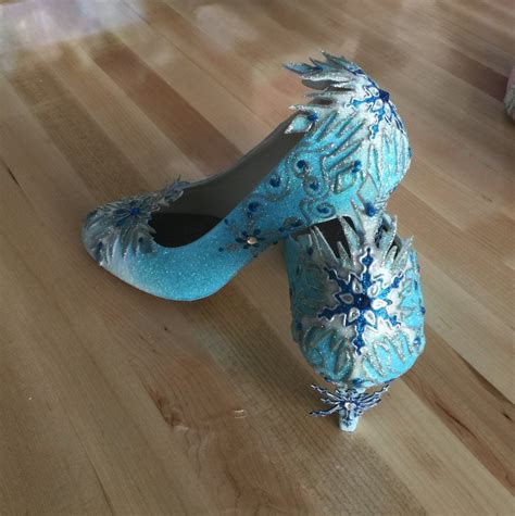 Cosplay Adult Elsa Shoe Inspired From Disney Frozen Movie W