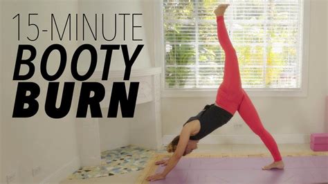 15 Minute Booty Burn Yoga For Butt And Thighs Youtube