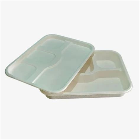 Compartment Sugarcane Bagasse Meal Tray At Piece Bagasse Meal