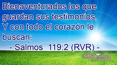 Salmos 119 2 RVR Bienaventurados Los Que Guardan Sus Testimon