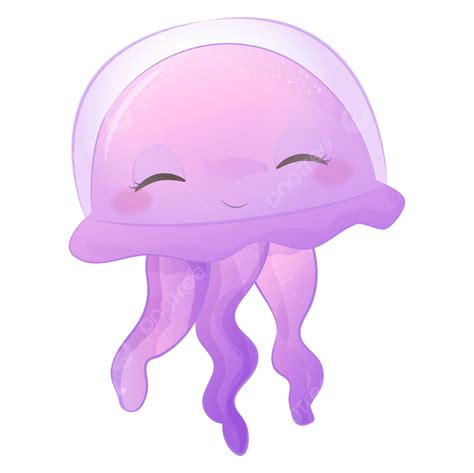 Jelly Fish Vector PNG Images Cute Jelly Fish In Watercolor