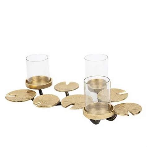 Sam Overseas Gold Black TRI CANDLE HOLDER Size 45x22x6 CM At Rs 950