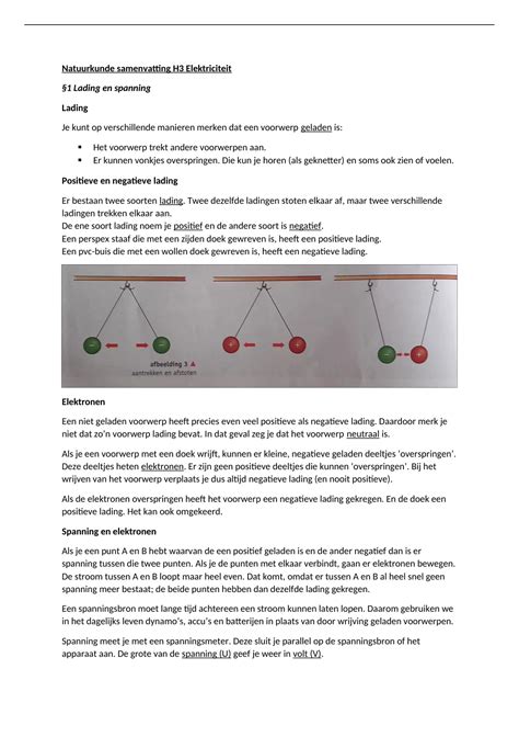 Samenvatting Natuurkunde Nova Vwo H Elektriciteit Natuurkunde