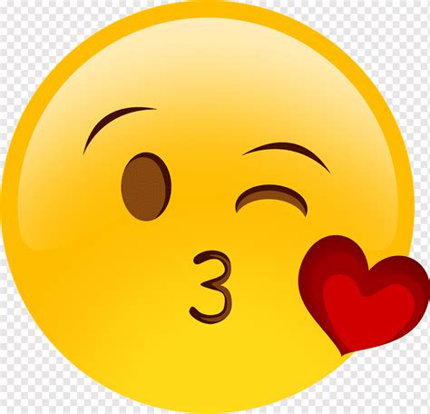 Emoji Kiss Стикер смайликов, эмодзи, любовь, смайлик, наклейка png ...
