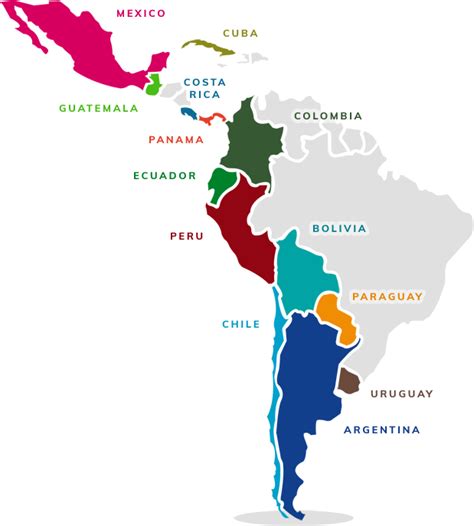 Map Of Spanish Speaking Countries In South America Crabtree Valley Mall Map