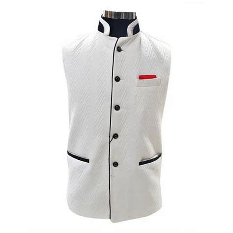 Inch Eri Handspun Dyed Men White Waistcoat At Rs Piece In