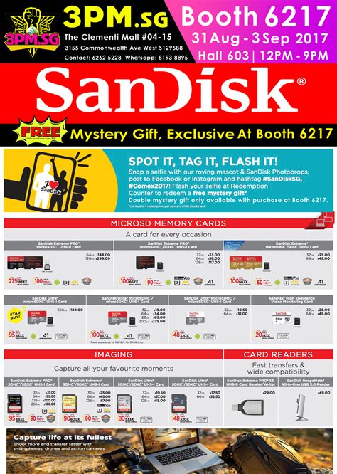 SanDisk Pg 1 Brochures From COMEX SHOW 2017 Singapore On Tech Show