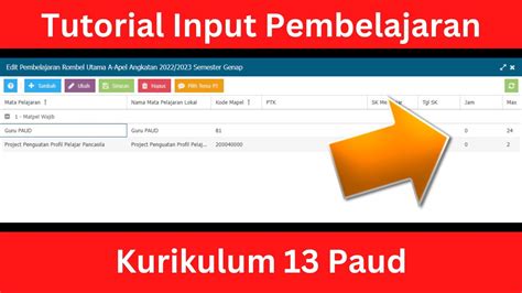 Cara Input Pembelajaran Di Dapodik 2023 D Kurikulum 13 Jenjang Paud TK