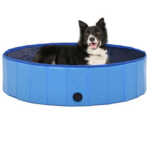 Coussin Hamac Lit Piscine Pliable Pour Chiens Bleu X Cm Pvc