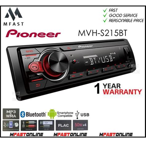 Pioneer MVH S215BT Digital Media Car Stereo With Bluetooth USB