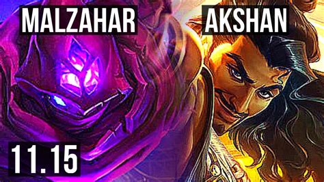 Malzahar Vs Akshan Mid 4 0m Mastery 1800 Games 9 2 4 Godlike