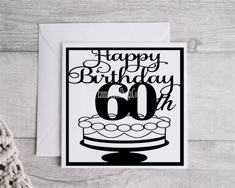 60th Birthday Card Svg