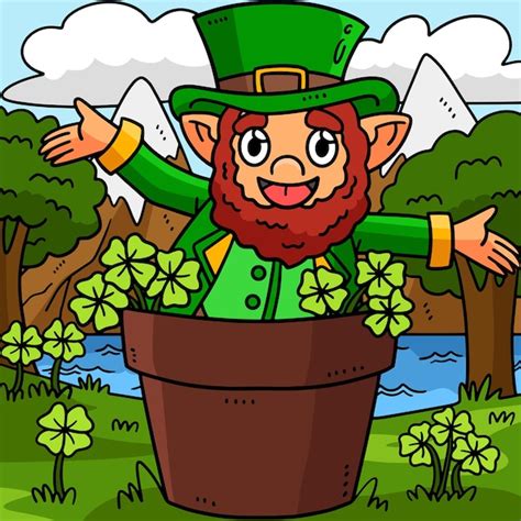 Premium Vector Saint Patricks Day Leprechaun Colored Cartoon