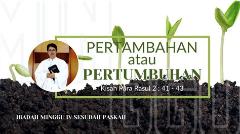 LIVE IBADAH MINGGU IV SESUDAH PASKAH MINGGU 30 APRIL 2023 PUKUL