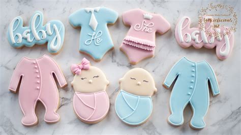 Boy And Girl Baby Shower Cookie Template