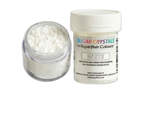 Sugarflair White Sugar Crystals 40g Edible Sprinkles Sugar Ice