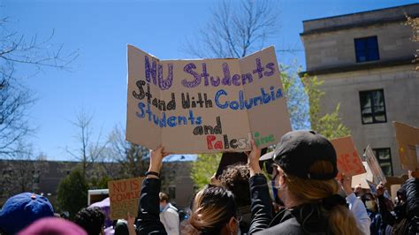 Nu Sjp Protests At The Rock In Solidarity With Columbia Chapter