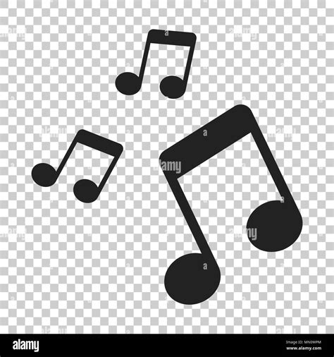 Music Note Icon In Flat Style Sound Media Illustration On Isolated