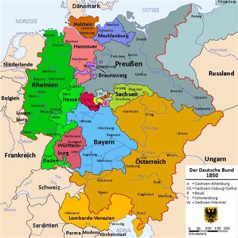 German States Map 1850