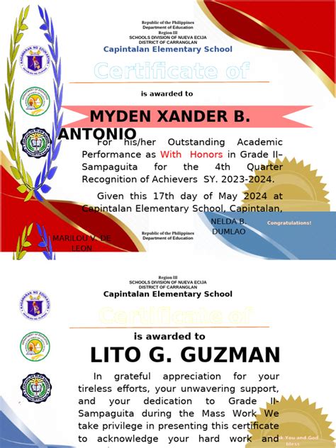 Certificate of Recognition | PDF