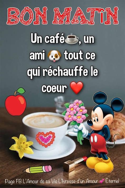 Bon Matin Un café un ami tout ce qui réchauffe le coeur Matin